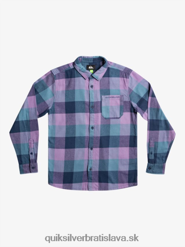 Flanelová košeľa s dlhým rukávom, 8-16 rokov Quiksilver chlapci B80HXR2304 insígnie modrá materská muška