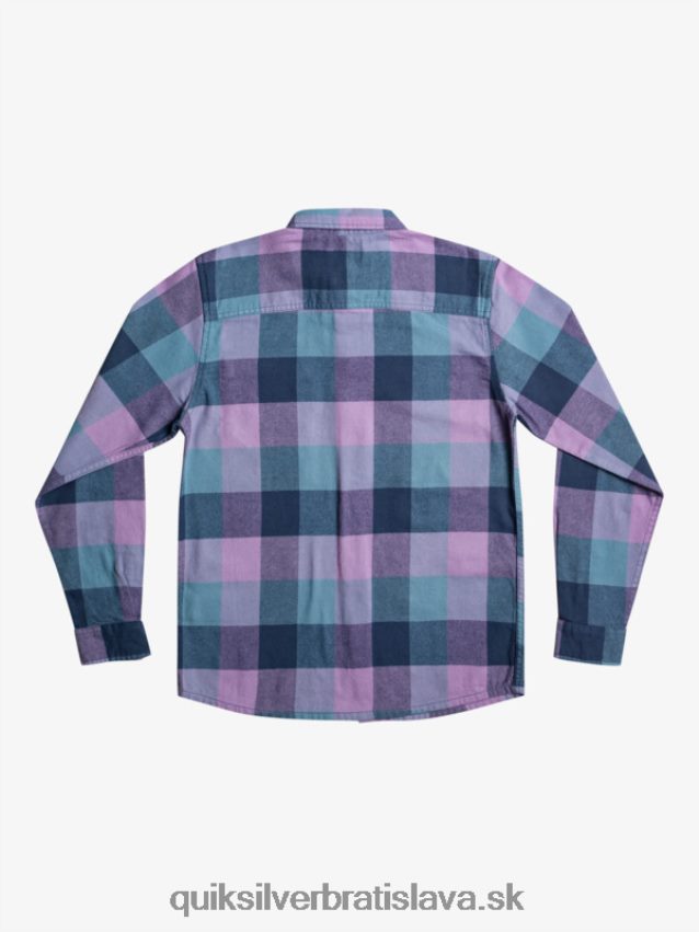 Flanelová košeľa s dlhým rukávom, 8-16 rokov Quiksilver chlapci B80HXR2304 insígnie modrá materská muška