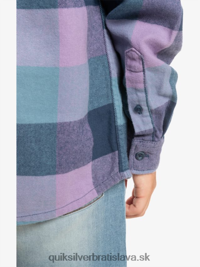 Flanelová košeľa s dlhým rukávom, 8-16 rokov Quiksilver chlapci B80HXR2304 insígnie modrá materská muška
