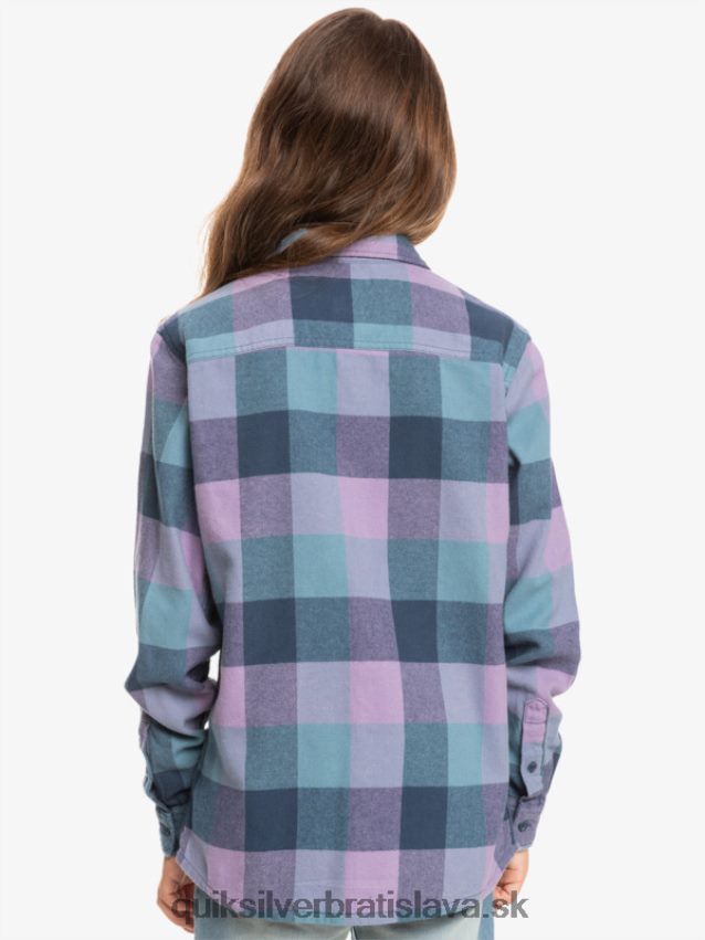 Flanelová košeľa s dlhým rukávom, 8-16 rokov Quiksilver chlapci B80HXR2304 insígnie modrá materská muška