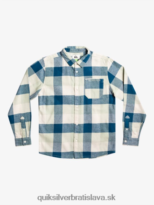 Flanelová košeľa s dlhým rukávom, 8-16 rokov Quiksilver chlapci B80HXR2305 púštna šalvia materská muška