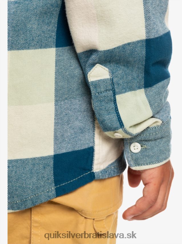 Flanelová košeľa s dlhým rukávom, 8-16 rokov Quiksilver chlapci B80HXR2305 púštna šalvia materská muška