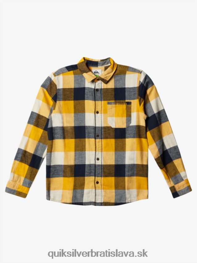 Flanelová košeľa s dlhým rukávom, 8-16 rokov Quiksilver chlapci B80HXR2306 matka breza 223