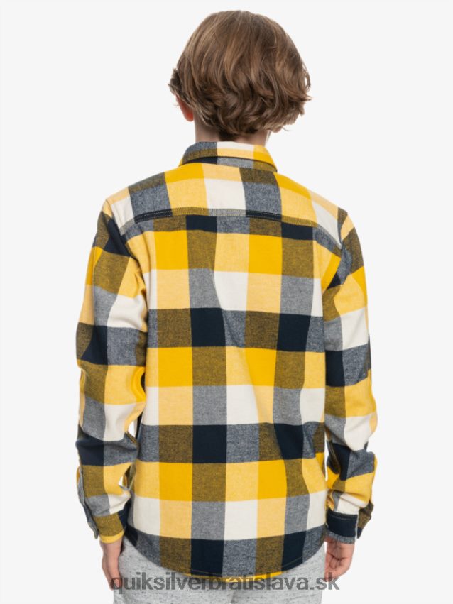 Flanelová košeľa s dlhým rukávom, 8-16 rokov Quiksilver chlapci B80HXR2306 matka breza 223