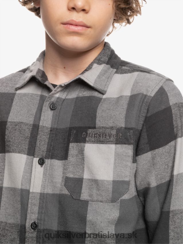 Flanelová košeľa s dlhým rukávom, 8-16 rokov Quiksilver chlapci B80HXR2307 železná brána matka