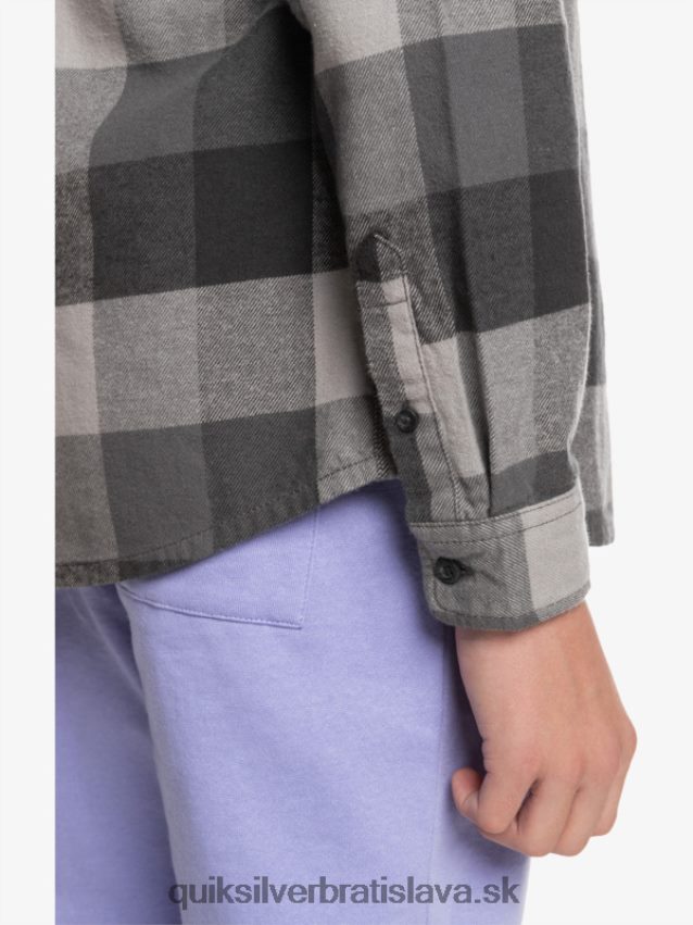 Flanelová košeľa s dlhým rukávom, 8-16 rokov Quiksilver chlapci B80HXR2307 železná brána matka