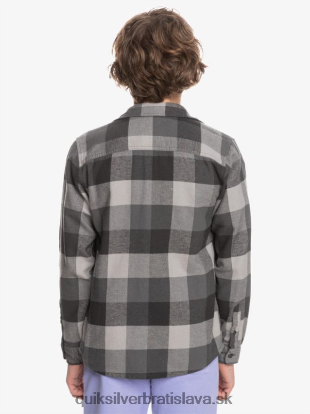 Flanelová košeľa s dlhým rukávom, 8-16 rokov Quiksilver chlapci B80HXR2307 železná brána matka