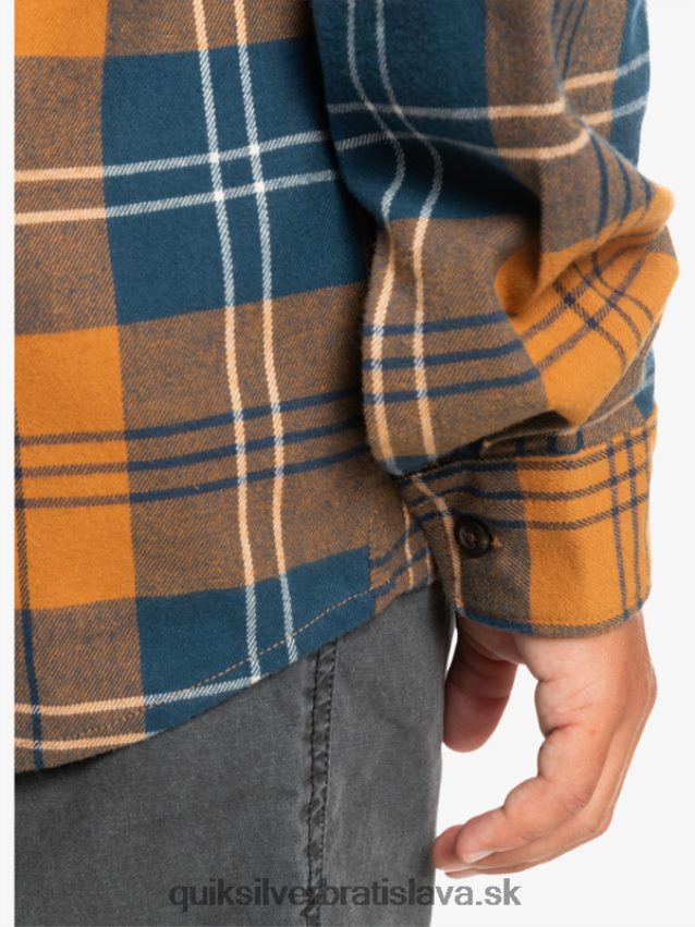 Halidonová košeľa s kapucňou a dlhým rukávom 8-16 Quiksilver chlapci B80HXR2309 hnedý cukor harelaw
