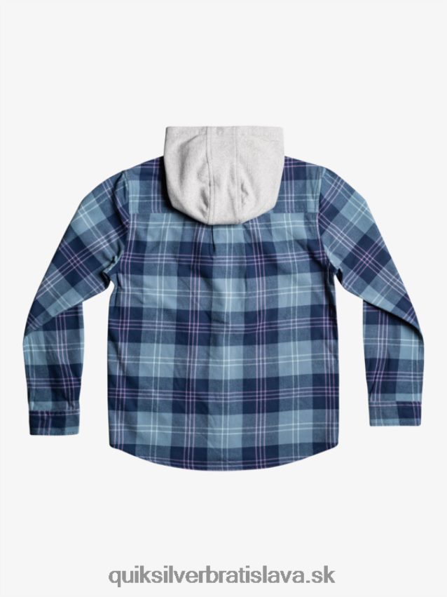 Halidonová košeľa s kapucňou a dlhým rukávom 8-16 Quiksilver chlapci B80HXR2310 provensálsky modrý zajačik