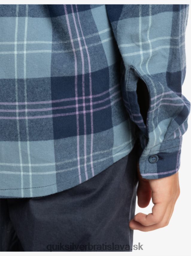 Halidonová košeľa s kapucňou a dlhým rukávom 8-16 Quiksilver chlapci B80HXR2310 provensálsky modrý zajačik
