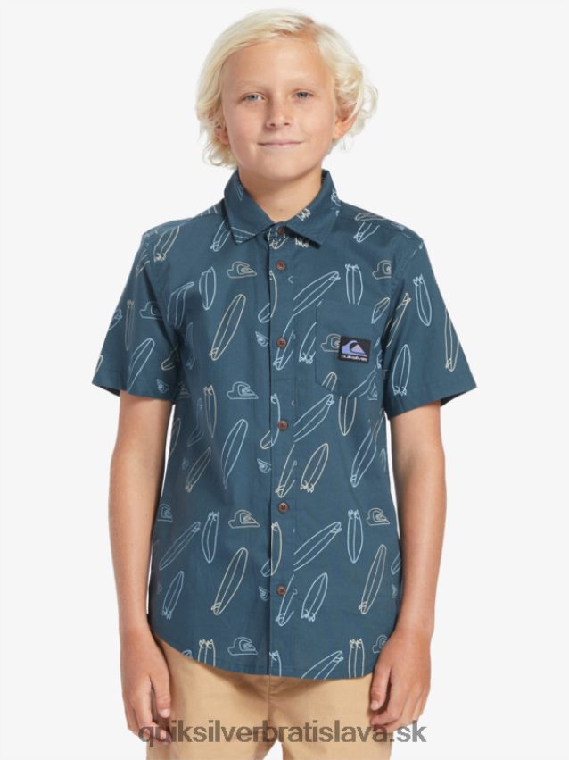 kde je moje tričko s krátkym rukávom Quiksilver chlapci B80HXR2009 polnočné námorníctvo kde je moja doska