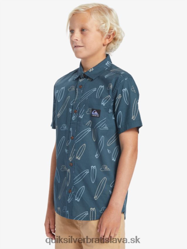 kde je moje tričko s krátkym rukávom Quiksilver chlapci B80HXR2009 polnočné námorníctvo kde je moja doska