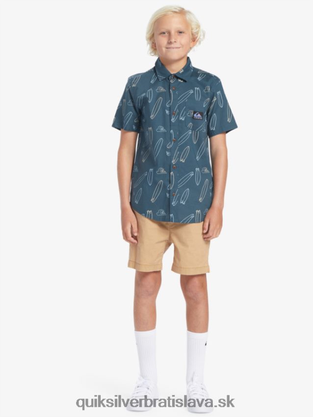 kde je moje tričko s krátkym rukávom Quiksilver chlapci B80HXR2009 polnočné námorníctvo kde je moja doska