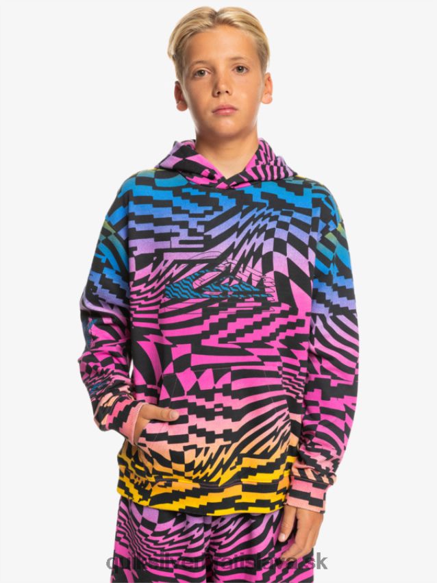 8-16 radikálne krát oversized mikina s kapucňou Quiksilver chlapci B80HXR2051 ružové glo radikálne časy 231
