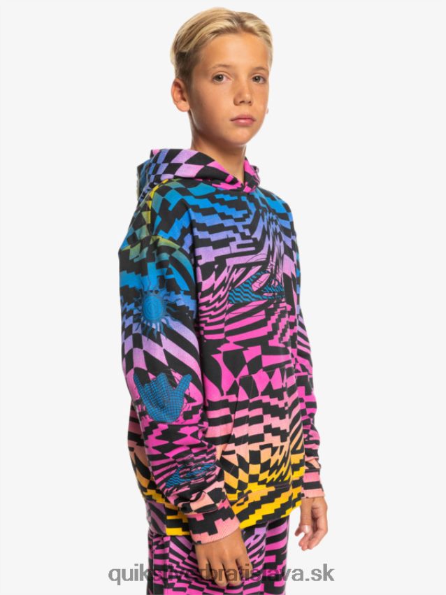 8-16 radikálne krát oversized mikina s kapucňou Quiksilver chlapci B80HXR2051 ružové glo radikálne časy 231