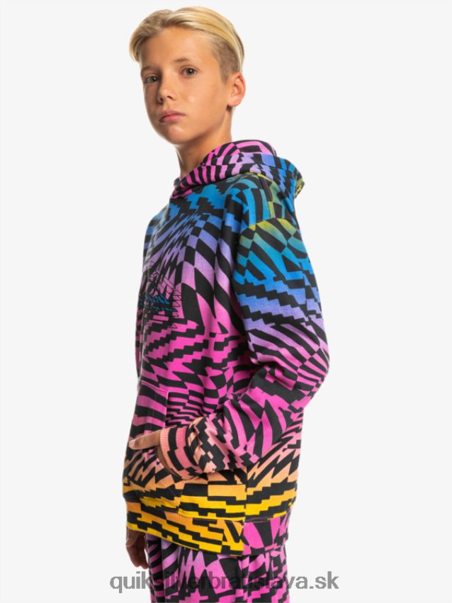8-16 radikálne krát oversized mikina s kapucňou Quiksilver chlapci B80HXR2051 ružové glo radikálne časy 231