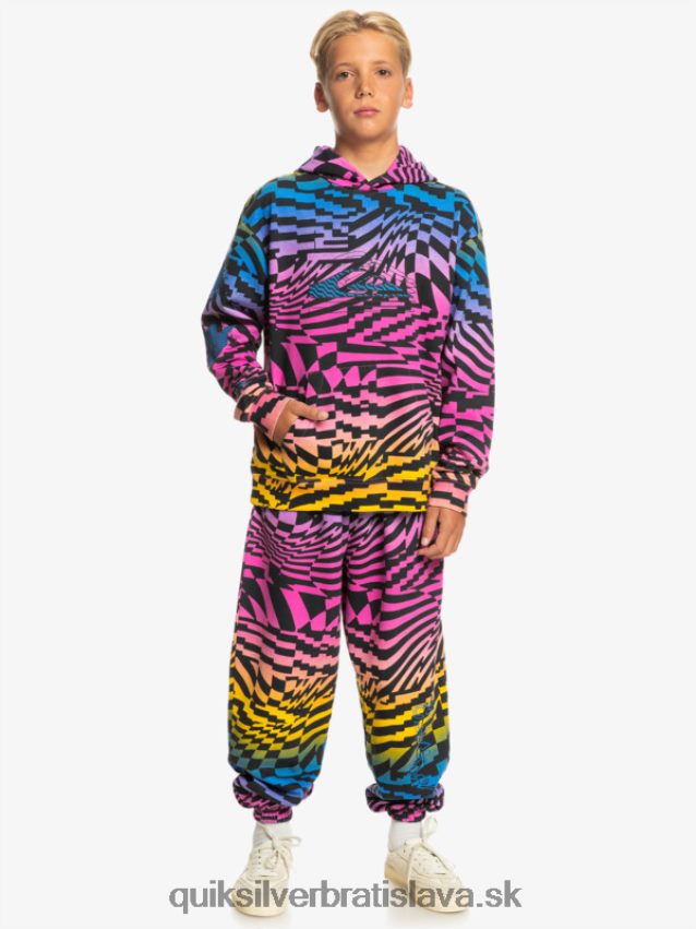 8-16 radikálne krát oversized mikina s kapucňou Quiksilver chlapci B80HXR2051 ružové glo radikálne časy 231