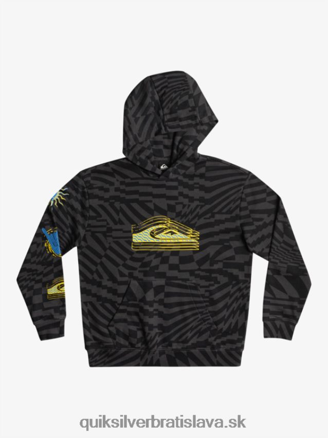 8-16 radikálne krát oversized mikina s kapucňou Quiksilver chlapci B80HXR2052 čierne radikálne časy 231