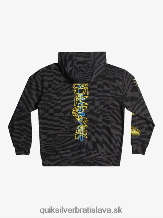 8-16 radikálne krát oversized mikina s kapucňou Quiksilver chlapci B80HXR2052 čierne radikálne časy 231