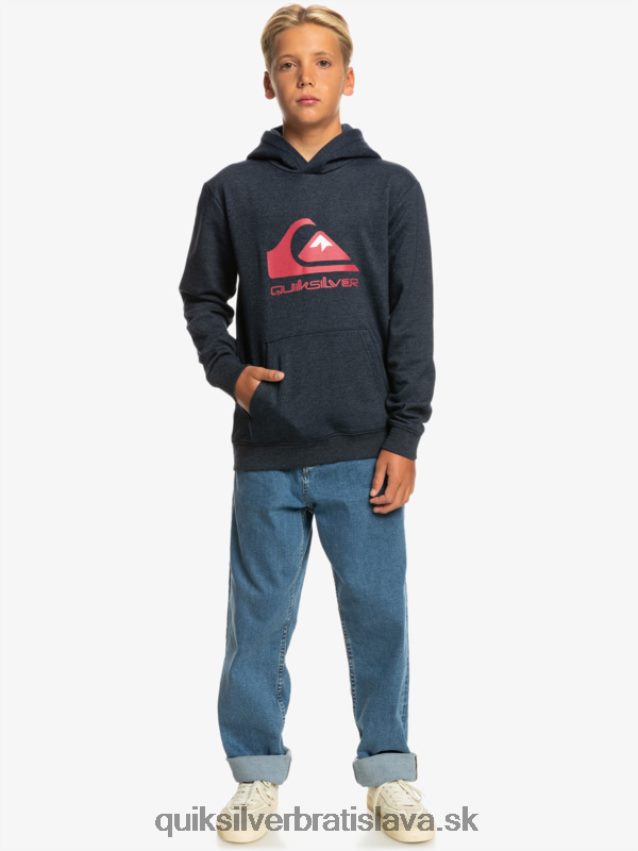 8-16 veľký fleecový top s logom Quiksilver chlapci B80HXR2247 námornícke sako vres