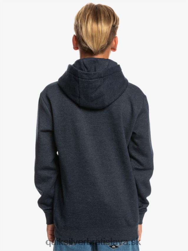 8-16 veľký fleecový top s logom Quiksilver chlapci B80HXR2247 námornícke sako vres