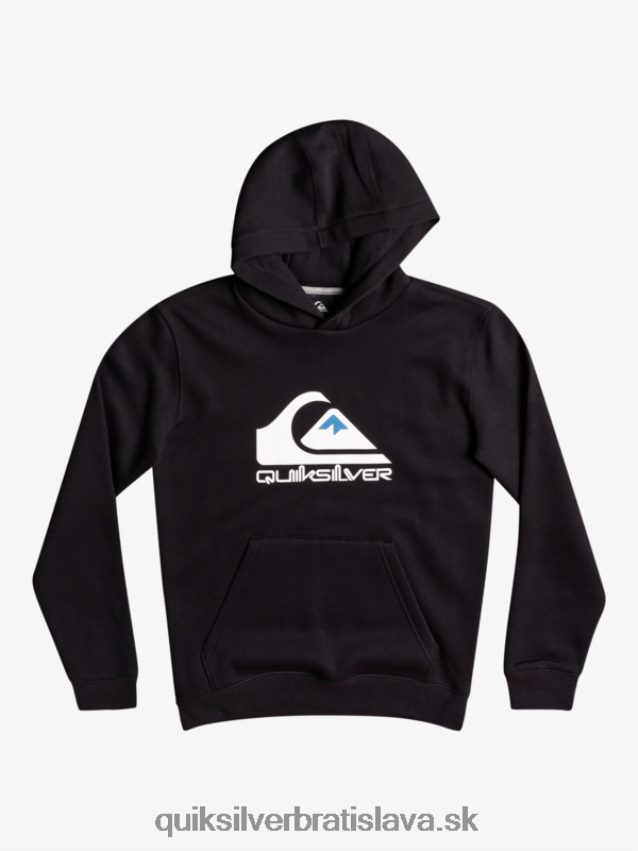 8-16 veľký fleecový top s logom Quiksilver chlapci B80HXR2248 čierna