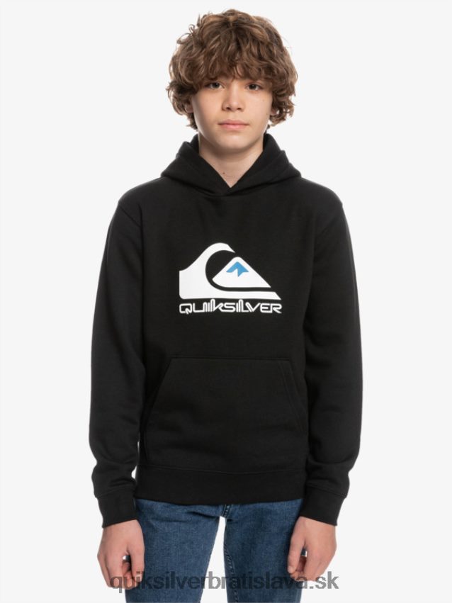 8-16 veľký fleecový top s logom Quiksilver chlapci B80HXR2248 čierna