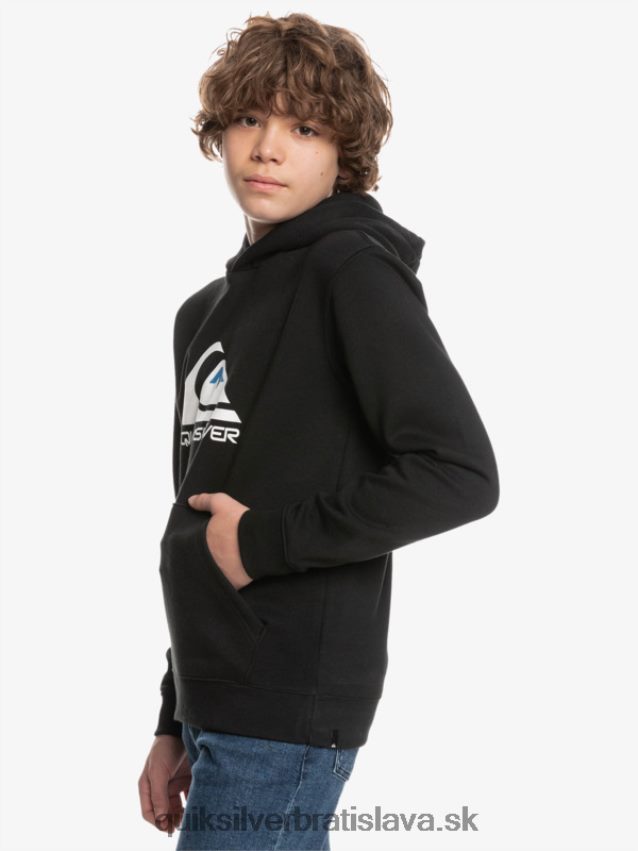 8-16 veľký fleecový top s logom Quiksilver chlapci B80HXR2248 čierna