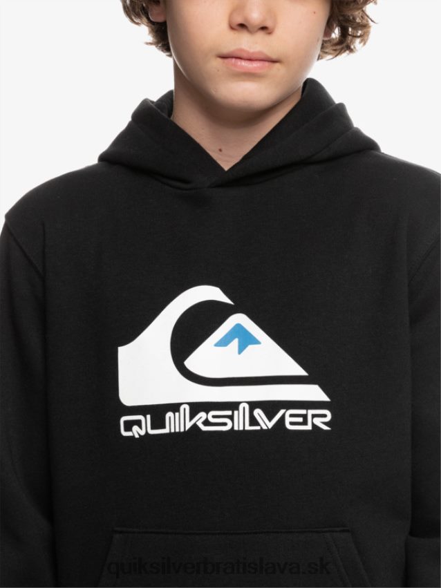 8-16 veľký fleecový top s logom Quiksilver chlapci B80HXR2248 čierna