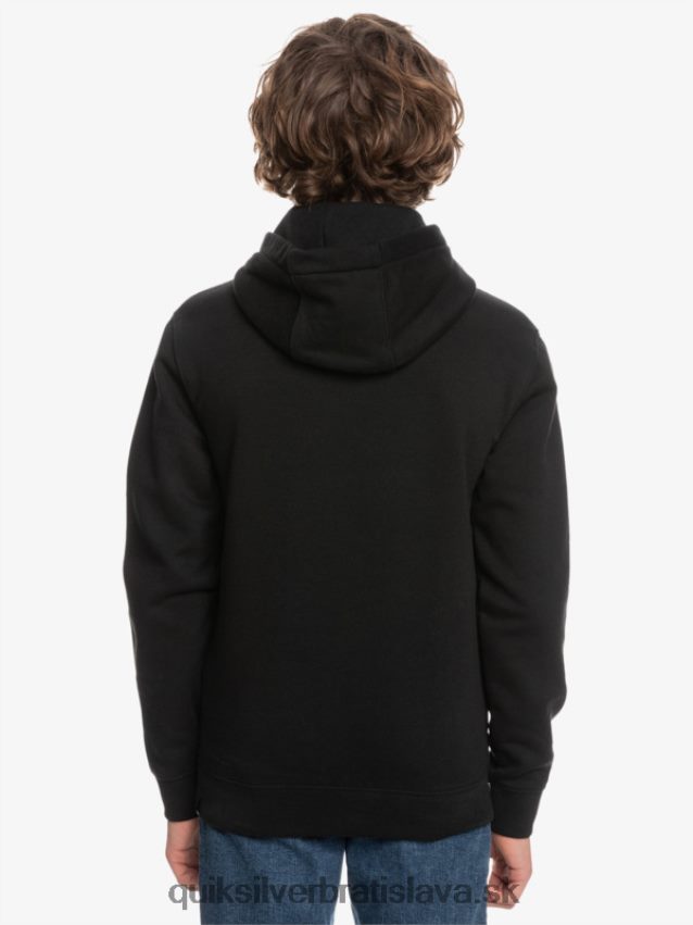 8-16 veľký fleecový top s logom Quiksilver chlapci B80HXR2248 čierna