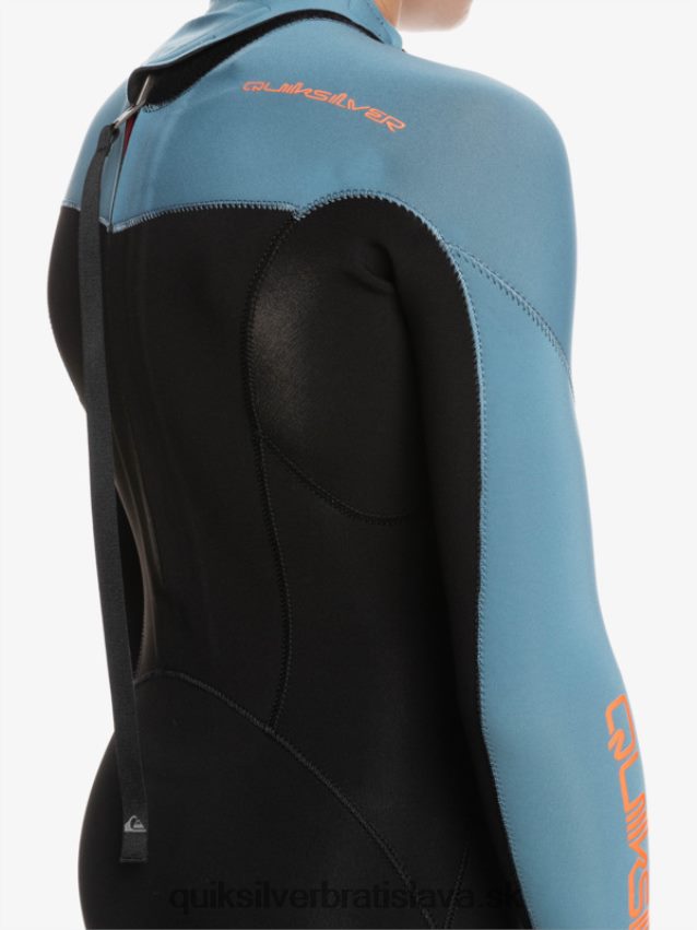 8-16 3/2 mm neoprénový oblek na každodenné sedenia so zipsom na chrbte Quiksilver chlapci B80HXR2223 čierna/provinčná modrá