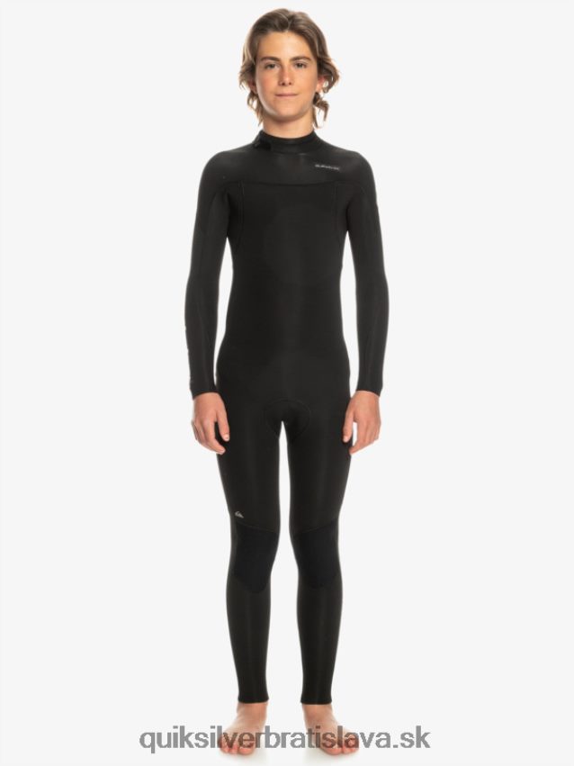 8-16 3/2 mm neoprénový oblek na každodenné sedenia so zipsom na chrbte Quiksilver chlapci B80HXR2224 čierna