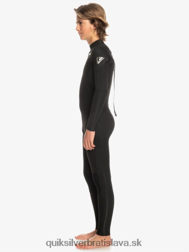8-16 3/2 mm neoprénový oblek na každodenné sedenia so zipsom na chrbte Quiksilver chlapci B80HXR2224 čierna