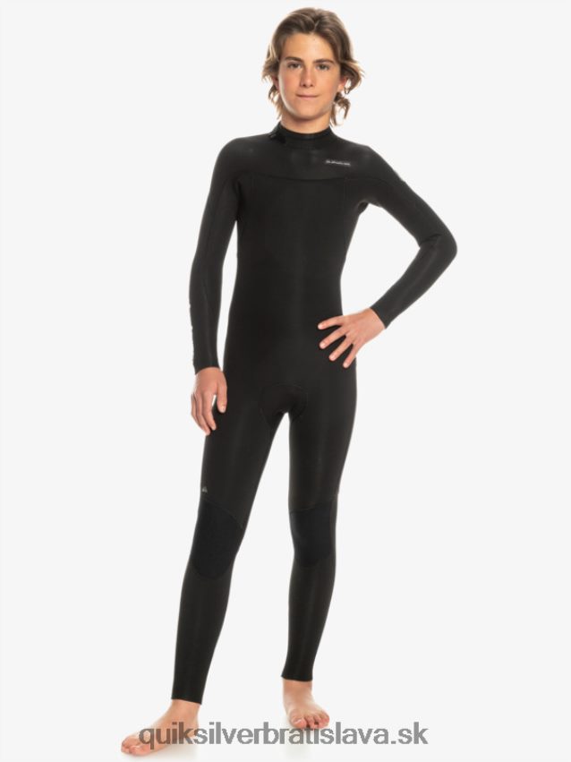 8-16 3/2 mm neoprénový oblek na každodenné sedenia so zipsom na chrbte Quiksilver chlapci B80HXR2224 čierna