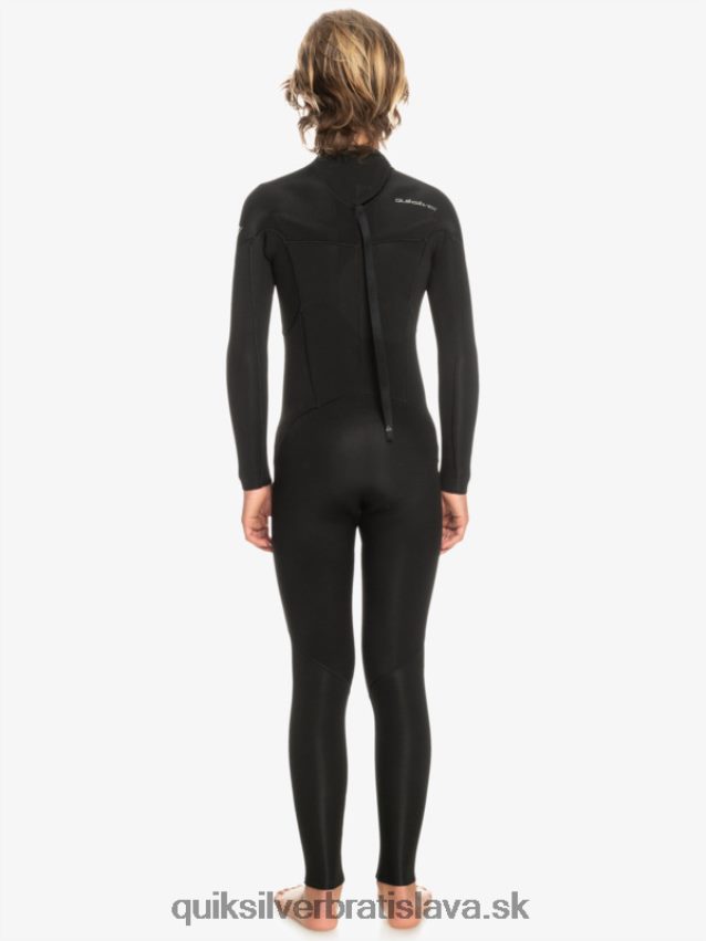 8-16 3/2 mm neoprénový oblek na každodenné sedenia so zipsom na chrbte Quiksilver chlapci B80HXR2224 čierna