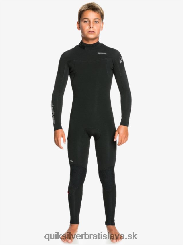 8-16 4/3 každodenného neoprénu so zapínaním na zips Quiksilver chlapci B80HXR2225 čierna