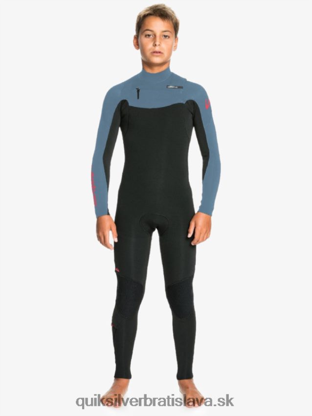 8-16 4/3 každodenného neoprénu so zapínaním na zips Quiksilver chlapci B80HXR2226 čierna/provinčná modrá