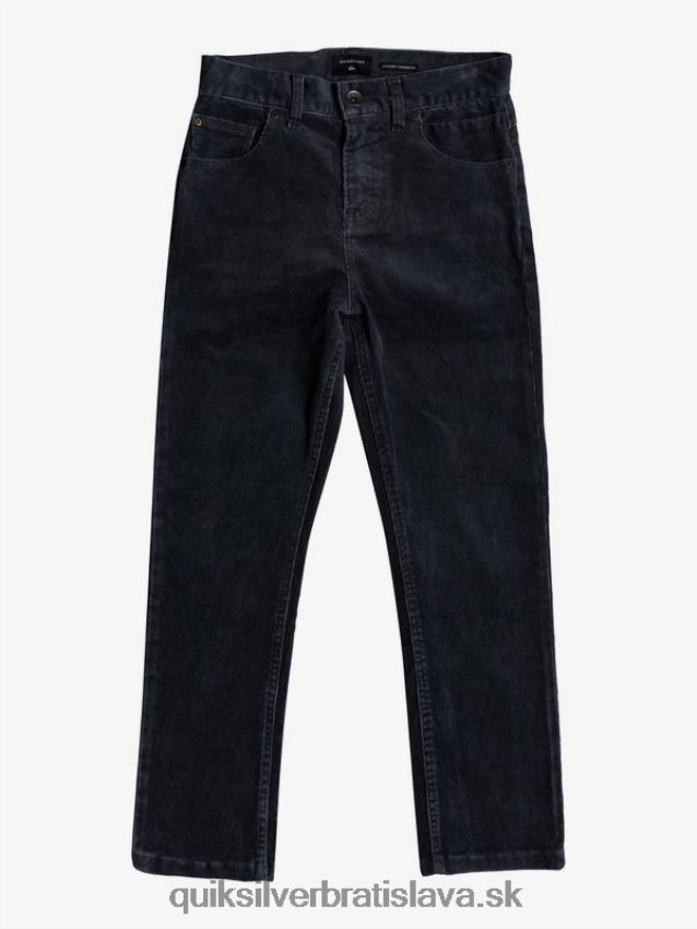 8-16 kracker zúžené manšestrové nohavice Quiksilver chlapci B80HXR2330 čierna