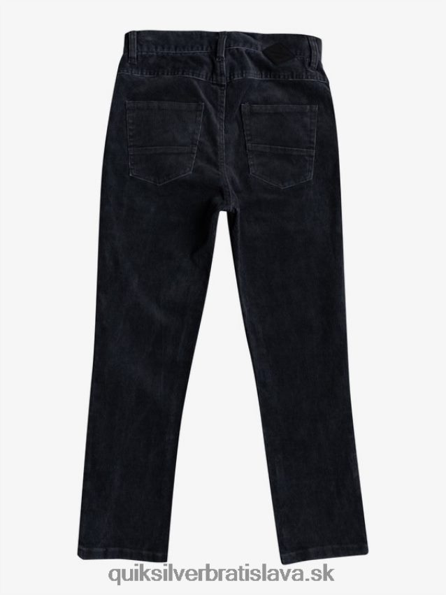 8-16 kracker zúžené manšestrové nohavice Quiksilver chlapci B80HXR2330 čierna