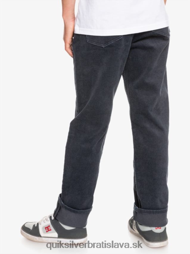 8-16 kracker zúžené manšestrové nohavice Quiksilver chlapci B80HXR2330 čierna