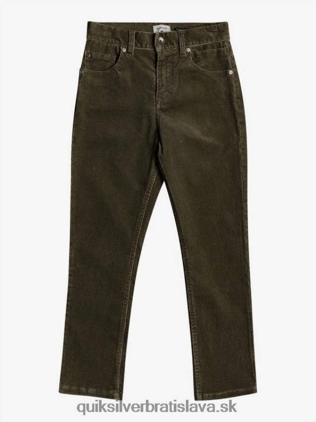 8-16 kracker zúžené manšestrové nohavice Quiksilver chlapci B80HXR2332 kalamata