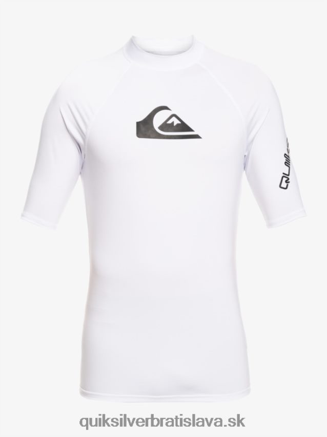 2-7 all time krátky rukáv upf 50 rashguard Quiksilver chlapci B80HXR2126 biely