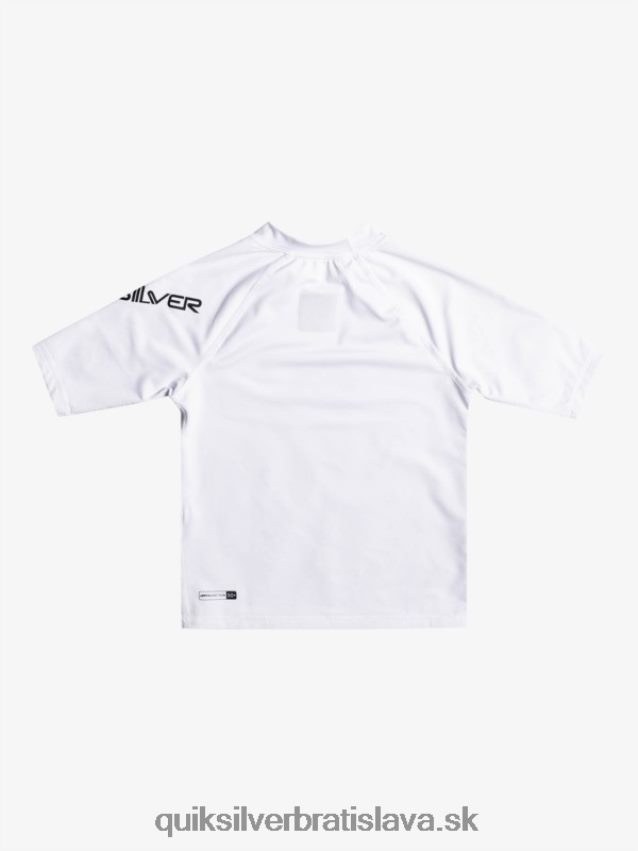 2-7 all time krátky rukáv upf 50 rashguard Quiksilver chlapci B80HXR2126 biely