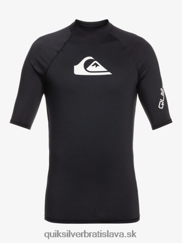 2-7 all time krátky rukáv upf 50 rashguard Quiksilver chlapci B80HXR2127 čierna