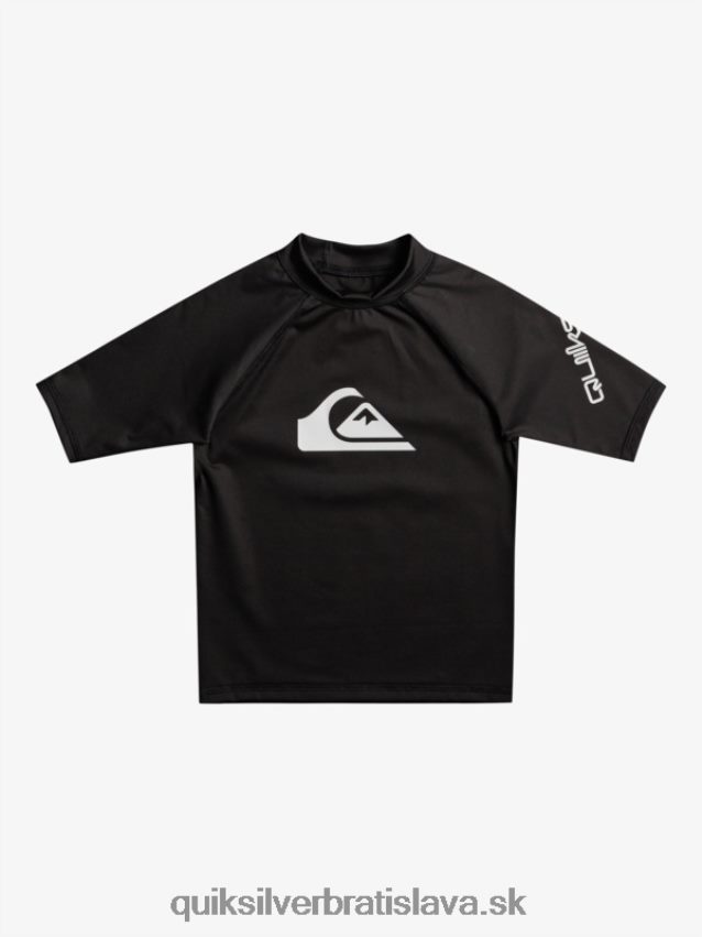 2-7 all time krátky rukáv upf 50 rashguard Quiksilver chlapci B80HXR2127 čierna