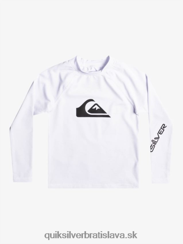 2-7 all time ls l/sl surfové tričko Quiksilver chlapci B80HXR2073 biely