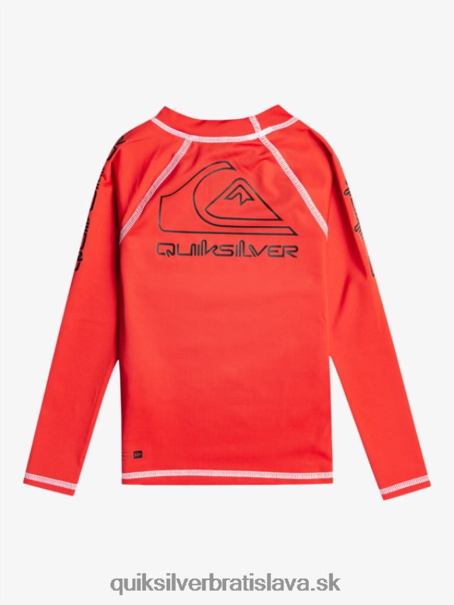 2-7 na turné dlhý rukáv upf 50 rashguard Quiksilver chlapci B80HXR2220 vysoko riziková červená