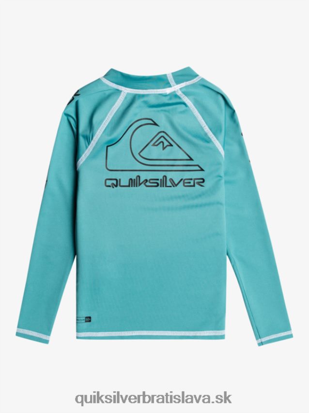 2-7 na turné dlhý rukáv upf 50 rashguard Quiksilver chlapci B80HXR2221 bretónska modrá