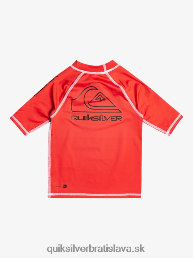 2-7 na turné krátky rukáv upf 50 rashguard Quiksilver chlapci B80HXR2116 vysoko riziková červená