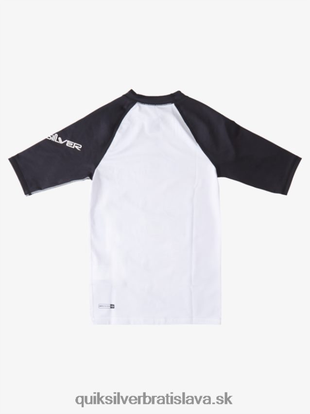 8-16 all time krátky rukáv upf 50 rashguard Quiksilver chlapci B80HXR2245 biely čierny